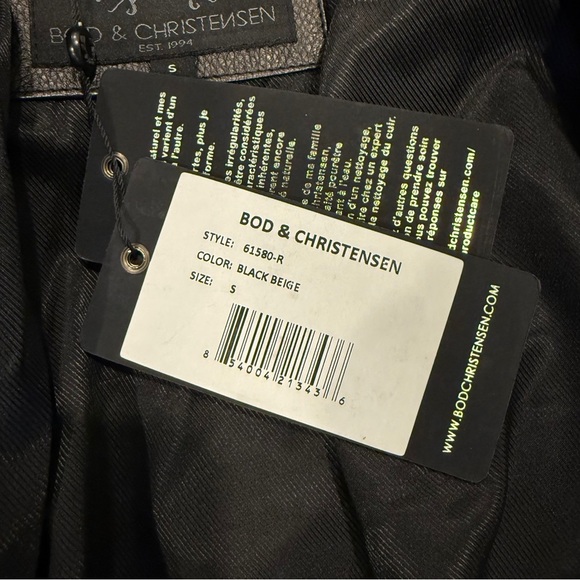 Bod & Christensen Blake Black 100% Genuine Leather Moto Biker Jacket Womens NWT - Picture 10 of 12